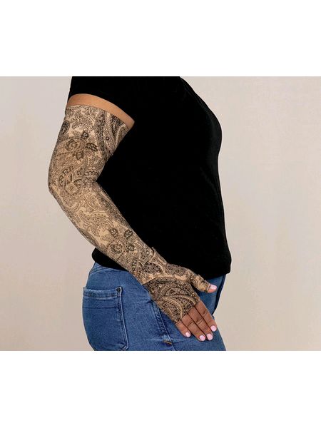 Black Paisley Sleeve and Gauntlet
