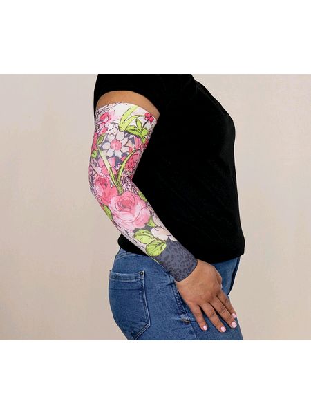Bloomin Betty Dark Lymphoedema Sleeve