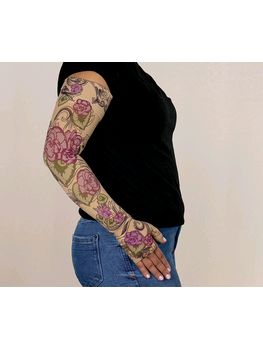 LympheDIVAS Begonia Lymphoedema Sleeve and Gauntlet Set